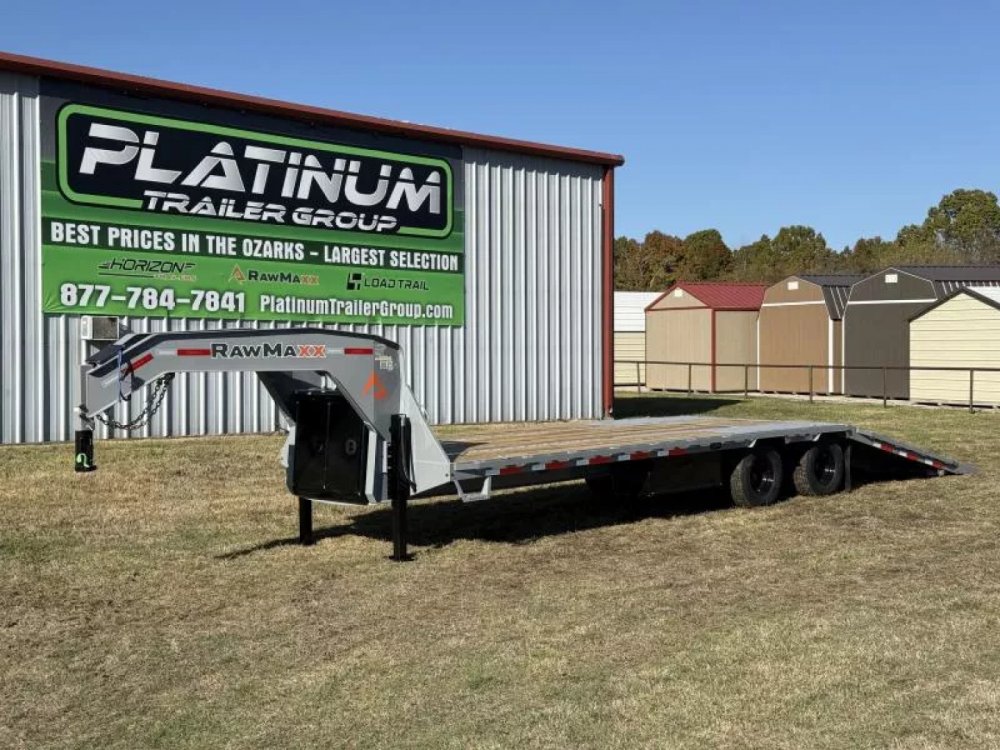 2026 RawMaxx HTX 102X32 GOOSENECK HYDRAULIC DISC BRAKE 11' HYDRAULIC DOVE/JACKS 24K GVWR
