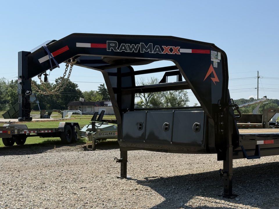 2026 RawMaxx LDX 102X44 / 4' DOVETAIL / 14 PLY / WINCH PLATE / CHAIN RACK / 21K GVWR Gooseneck Bodie