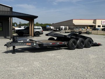 2026 RawMaxx G3X 102X26 BUMPER PULL GRAVITY TILT TRAILER W/14 PLYS AND RHINO LINED FENDERS 21K GVWR 