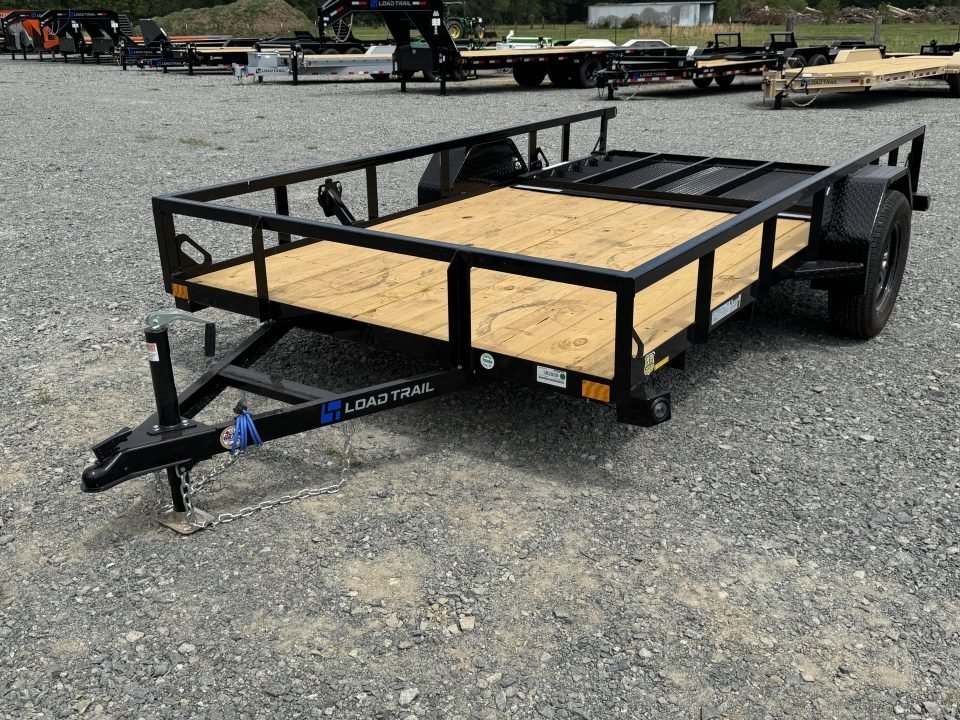 2027 Load Trail SE 77x12 Utility Trailer, 4' Gate w/Spring , Square Tube Top Rail, 3500 Pound Axles.