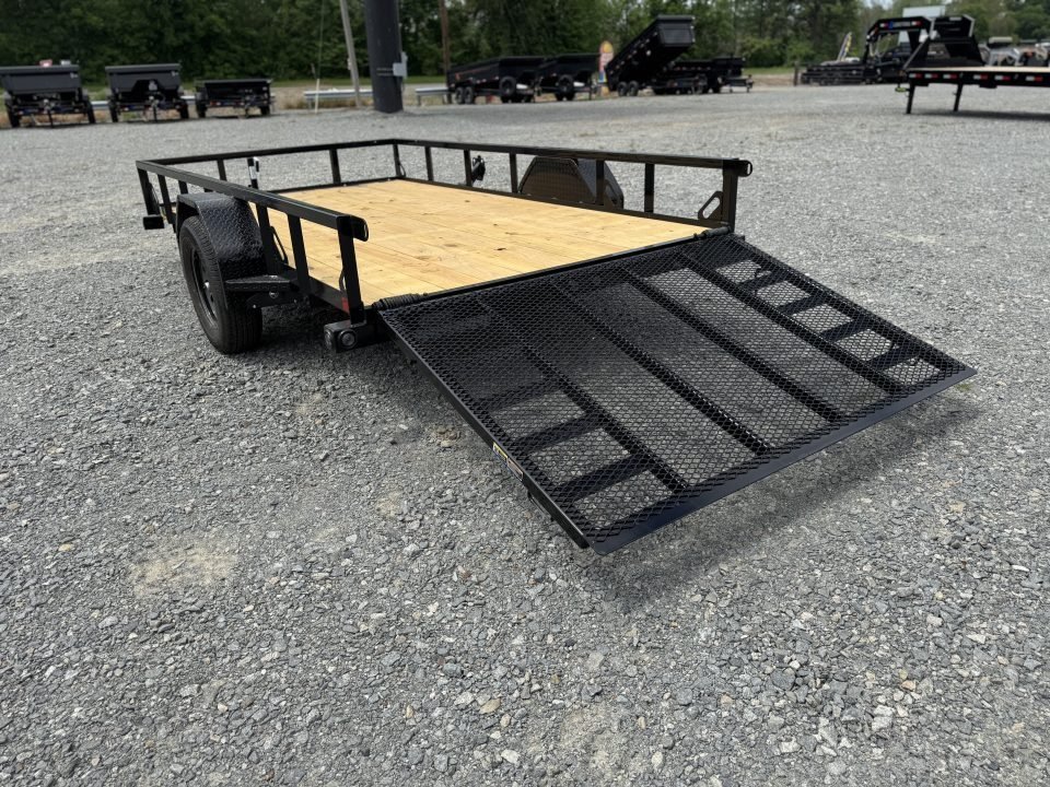 2027 Load Trail SE 77x12 Utility Trailer, 4' Gate w/Spring , Square Tube Top Rail, 3500 Pound Axles.