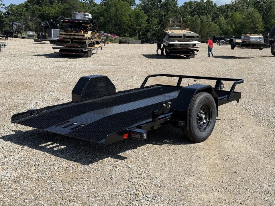 2026 Load Trail SH 77X12 / STEEL FLOOR / BRAKE AXLE / D-RINGS Scissor Hauler Equipment Trailer