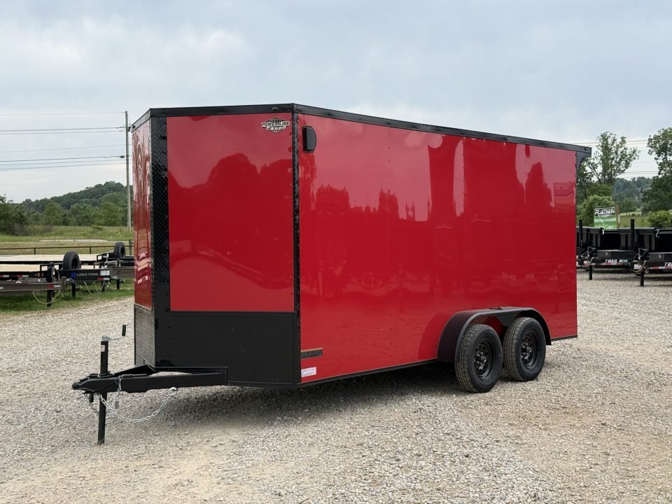 2026 PowerLine Cargo 7x16 TA / .080 POLYCORE / REAR SPOILER WING WITH LIGHTS / 7K GVWR Cargo / Enclo