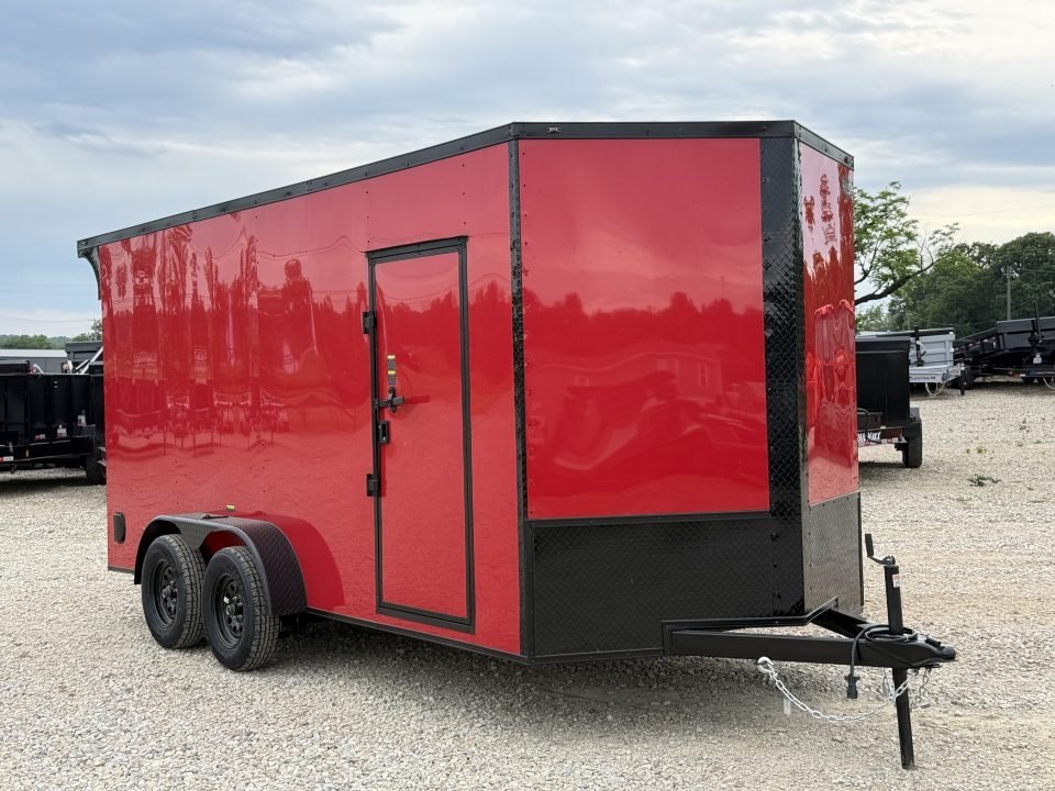 2026 PowerLine Cargo 7x16 TA / .080 POLYCORE / REAR SPOILER WING WITH LIGHTS / 7K GVWR Cargo / Enclo