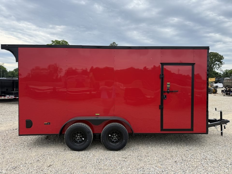 2026 PowerLine Cargo 7x16 TA / .080 POLYCORE / REAR SPOILER WING WITH LIGHTS / 7K GVWR Cargo / Enclo