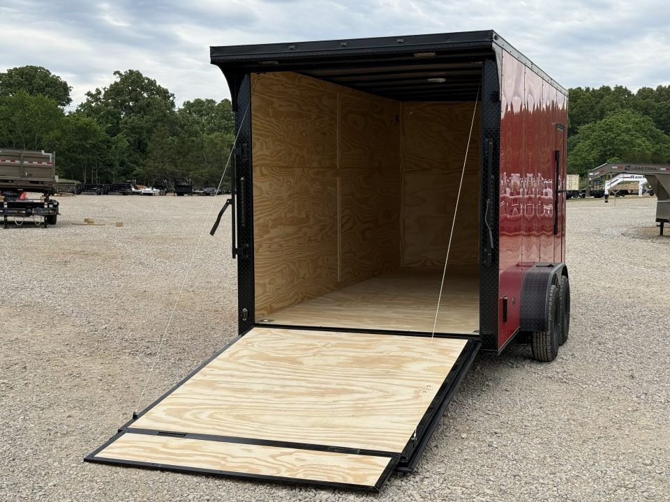 2026 PowerLine Cargo 7x16 TA / .080 POLYCORE / REAR SPOILER WING WITH LIGHTS / 7K GVWR Cargo / Enclo