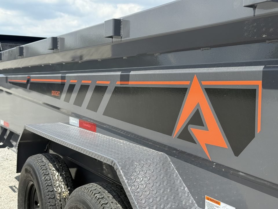 2026 RawMaxx 83X16X32 GDX KNIGHT TELESCOPIC W/SPARE 14K GVWR Dump Trailer