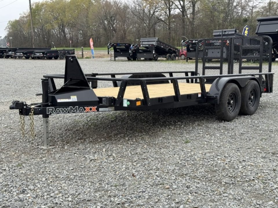 2026 RawMaxx 83X16 UTX W/5200 POUND AXLE Utility Trailer, W/2'' PIPE TOP, HEAVY DUTY BIFOLD GATE, TO