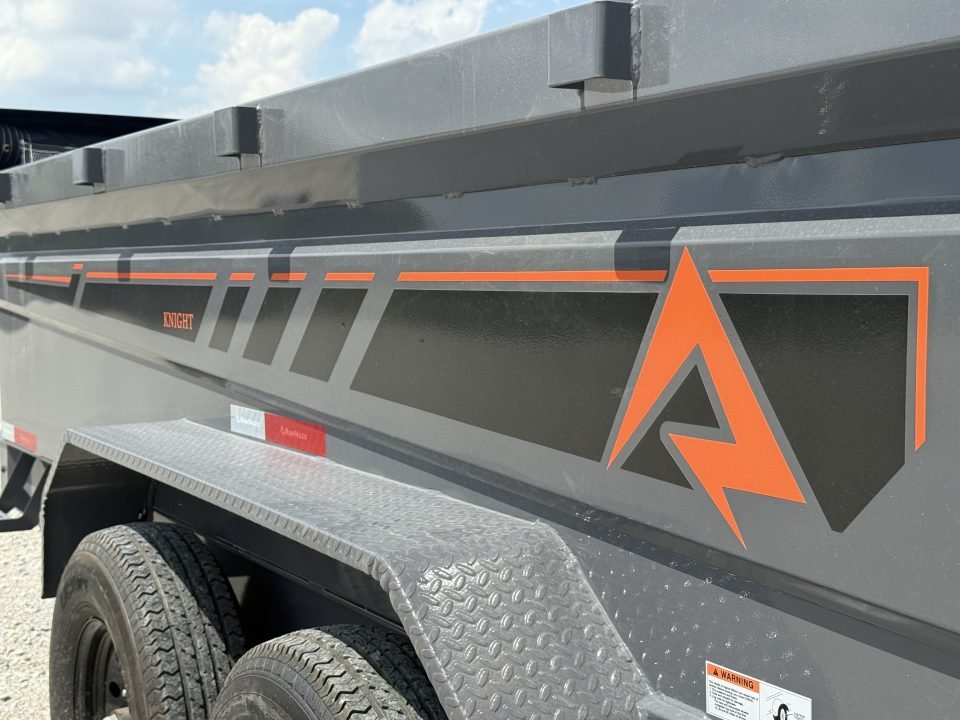 2026 RawMaxx 83X14X32 GDX KNIGHT TELESCOPIC W/SPARE 14K GVWR Dump Trailer