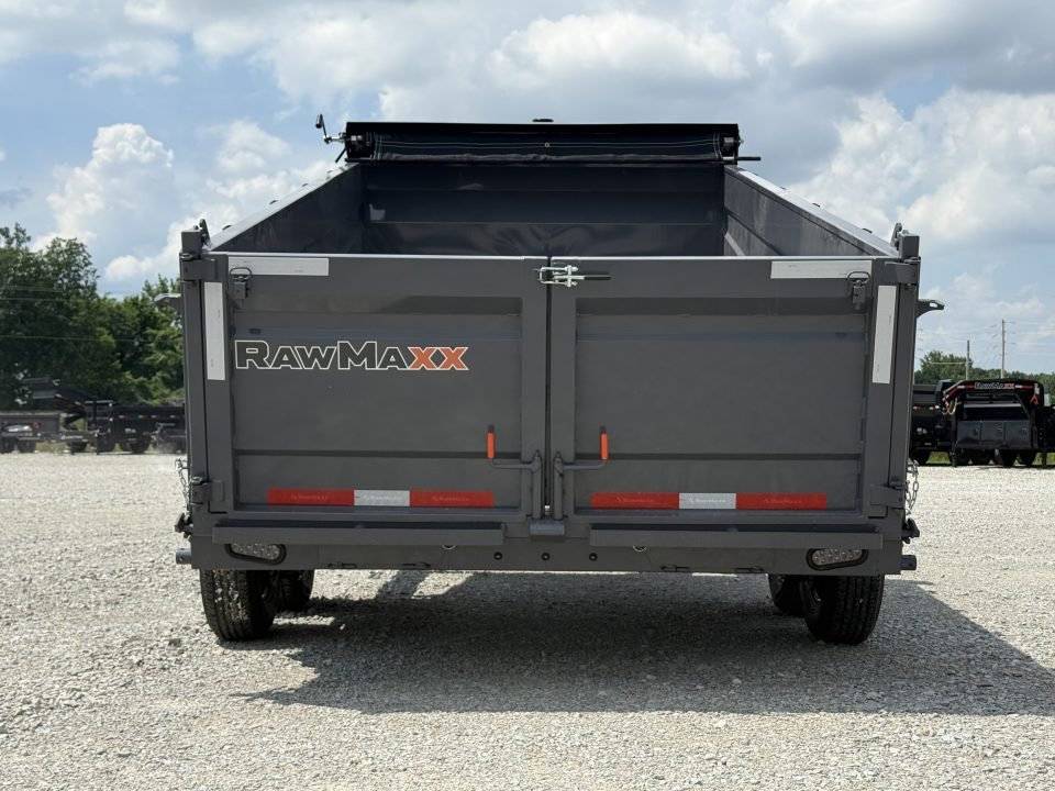 2026 RawMaxx 83X14X32 GDX KNIGHT TELESCOPIC W/SPARE 14K GVWR Dump Trailer
