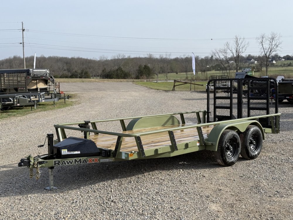 2026 RawMaxx UTX 83X16 Utility Trailer / HD SPLIT RAMP / TOOL BOX / 10K GVWR