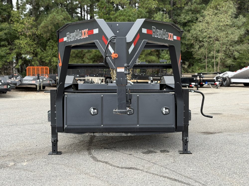 2027 RawMaxx G3X 102X24 GOOSENECK GRAVITY TILT W/RHINO LINED FENDERS 21K GVWR Tilt Trailer