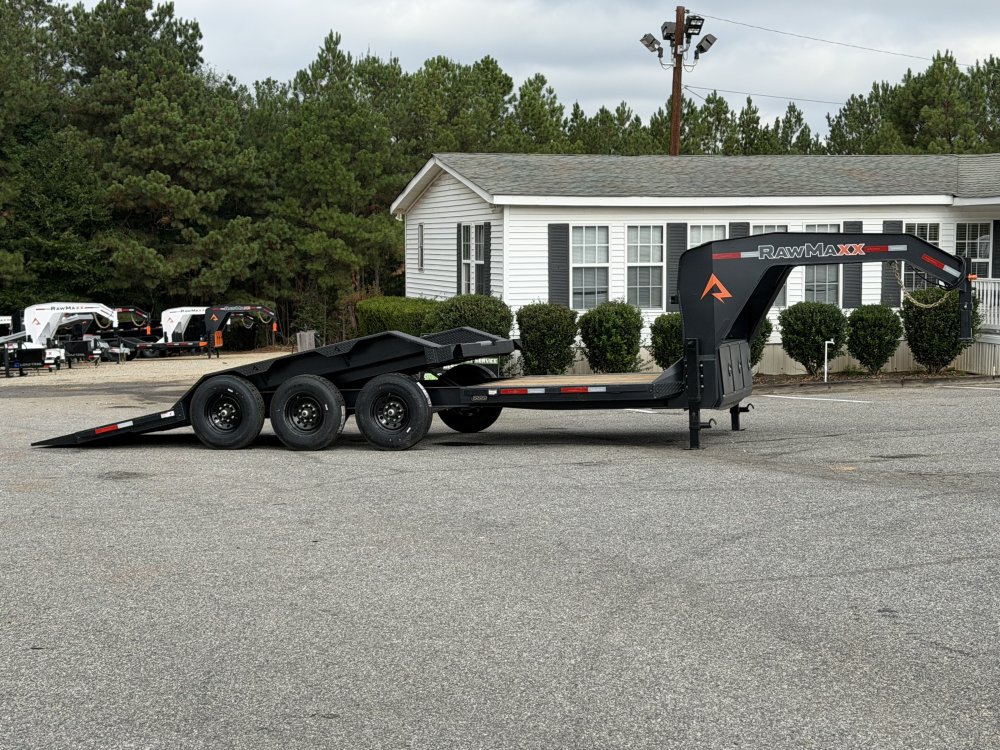 2027 RawMaxx G3X 102X24 GOOSENECK GRAVITY TILT W/RHINO LINED FENDERS 21K GVWR Tilt Trailer