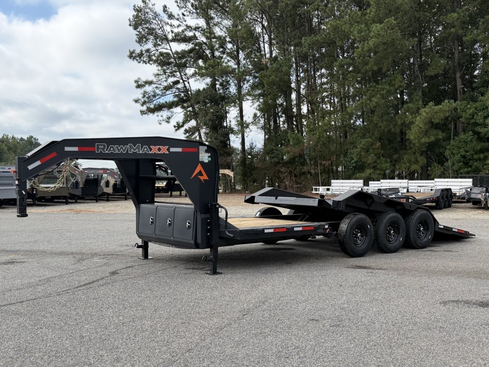 2027 RawMaxx G3X 102X24 GOOSENECK GRAVITY TILT W/RHINO LINED FENDERS 21K GVWR Tilt Trailer
