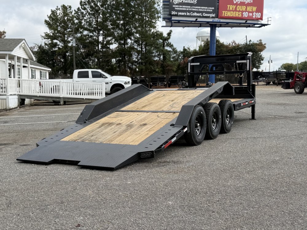 2027 RawMaxx G3X 102X24 GOOSENECK GRAVITY TILT W/RHINO LINED FENDERS 21K GVWR Tilt Trailer