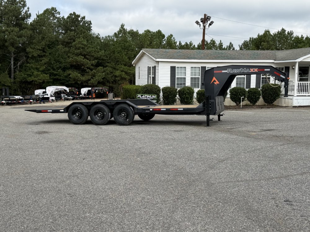 2027 RawMaxx G3X 102X24 GOOSENECK GRAVITY TILT W/RHINO LINED FENDERS 21K GVWR Tilt Trailer