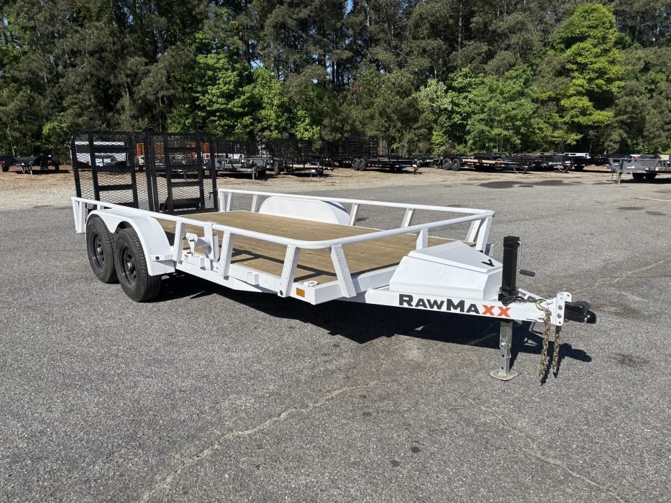 2026 RawMaxx UTX 83X16 / HD SPLIT RAMP / TOOL BOX / 10K GVWR UTILITY TRAILER