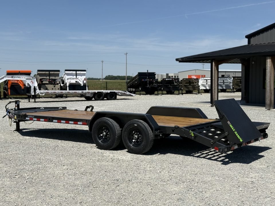 2026 Load Trail CB 83X22 I-BEAM W/MAX RAMPS, 14 PLYS, AND CHAIN TIE DOWNS 14K GVWR Equipment Trailer