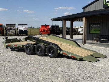 2026 RawMaxx G3X 102X26 BUMPER PULL GRAVITY TILT TRAILER W/14 PLYS AND RHINO LINED FENDERS 21K GVWR 