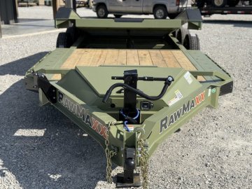 2026 RawMaxx G3X 102X26 BUMPER PULL GRAVITY TILT TRAILER W/14 PLYS AND RHINO LINED FENDERS 21K GVWR 