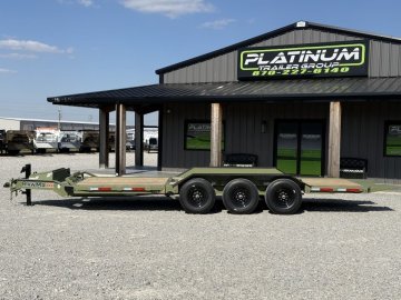 2026 RawMaxx G3X 102X26 BUMPER PULL GRAVITY TILT TRAILER W/14 PLYS AND RHINO LINED FENDERS 21K GVWR 
