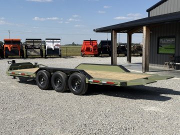 2026 RawMaxx G3X 102X26 BUMPER PULL GRAVITY TILT TRAILER W/14 PLYS AND RHINO LINED FENDERS 21K GVWR 
