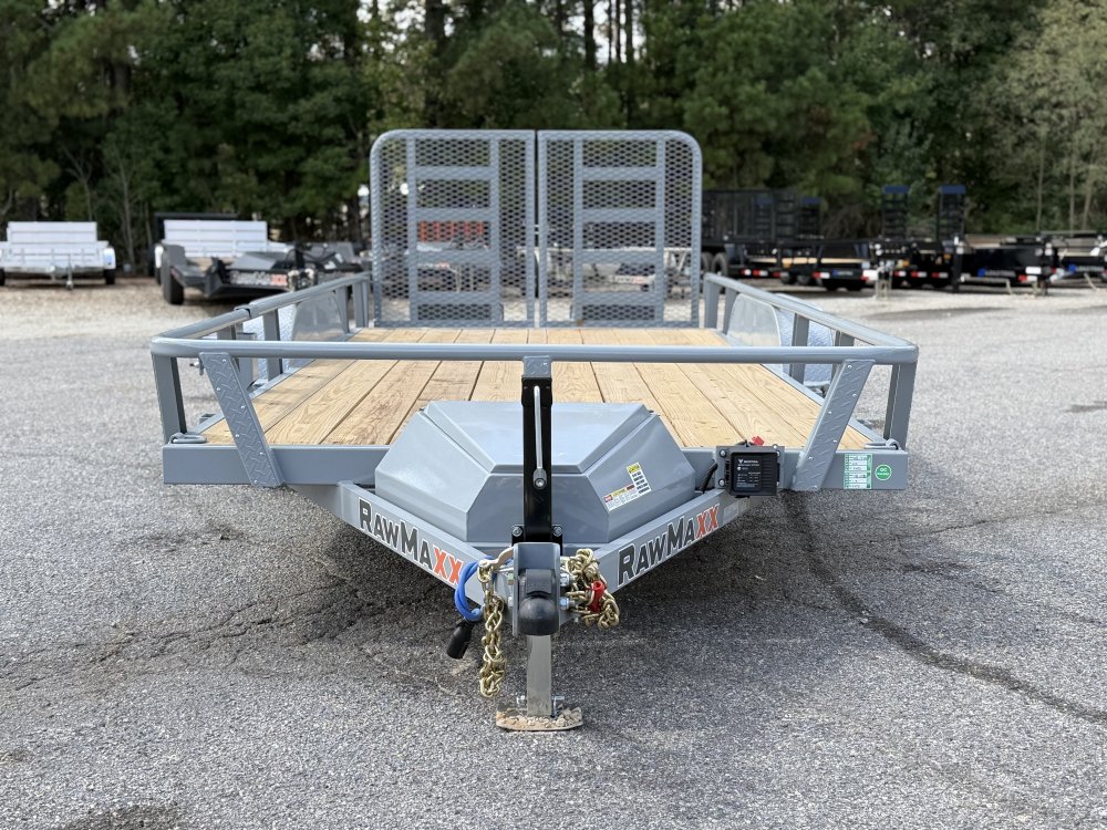 2027 RawMaxx UTX 83X16 / HD SPLIT RAMP / TOOL BOX / 10K GVWR UTILITY TRAILER