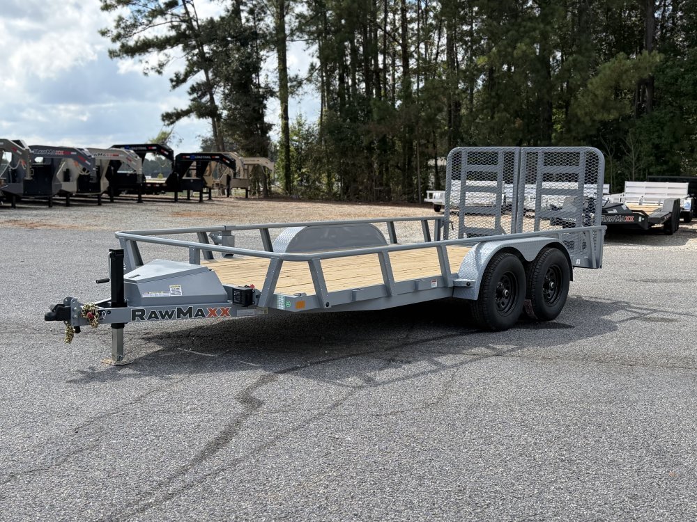 2027 RawMaxx UTX 83X16 / HD SPLIT RAMP / TOOL BOX / 10K GVWR UTILITY TRAILER