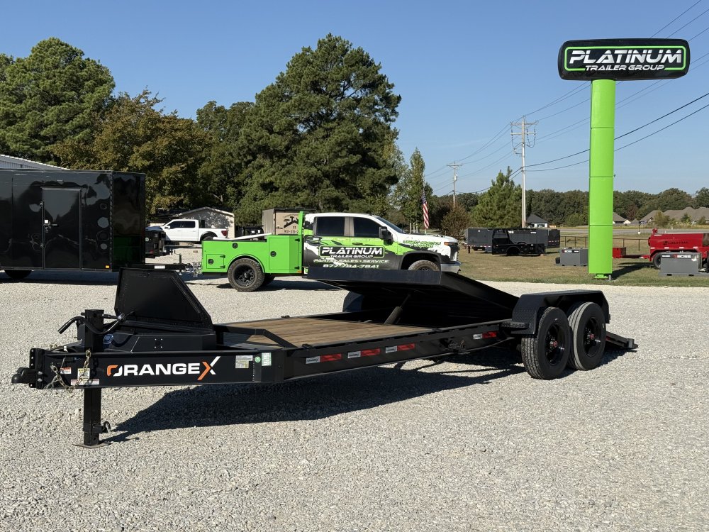 2027 RAWMAXX ORANGE X 83X24 TILT W/SUPER SINGLE 10K TORSION AXLES, 17.5 WHEELS, AND 18 PLYS 20K GVWR