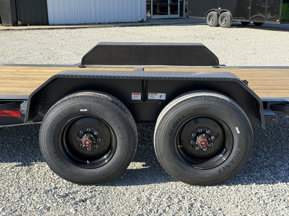 2027 RAWMAXX ORANGE X 83X24 TILT W/SUPER SINGLE 10K TORSION AXLES, 17.5 WHEELS, AND 18 PLYS 20K GVWR