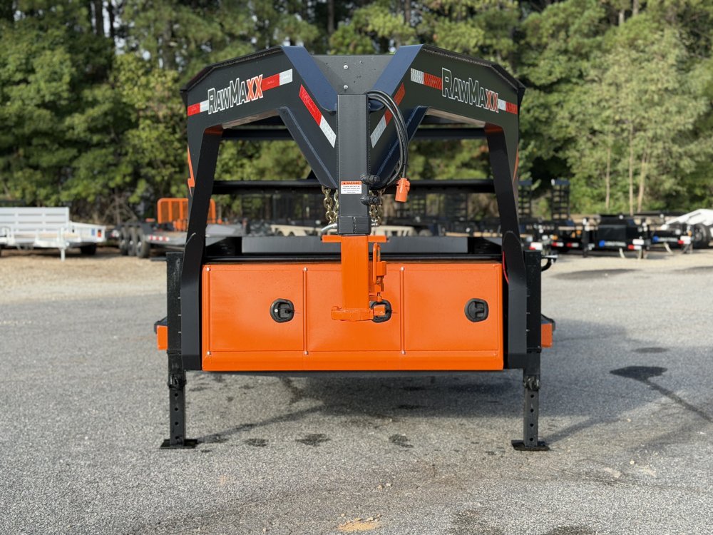 2027 102X22 GTX RAWMAXX GOOSENECK/ TILT DECK / CHAIN RACK / WINCH PLATE / 18 PLY / 24K GVWR