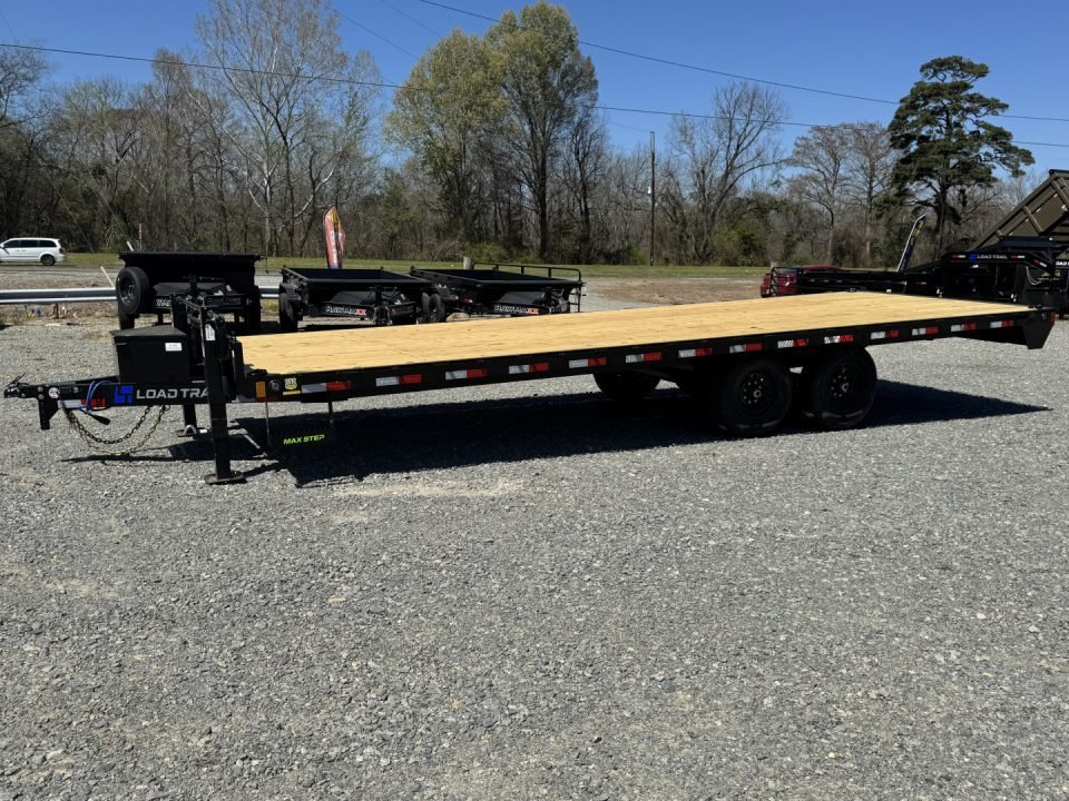 2026 Load Trail 102X24 DK Deckover Trailer W/ PULL OUT RAMPS, 10 PLY TIRES, TOOL BOX, AND MAX STEPS