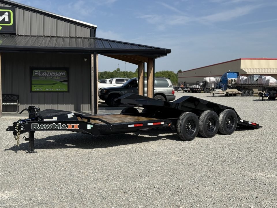 2026 RawMaxx G3X TILT 102X24 W/14 PLY TIRES AND RHINO LINED FENDERS 21K GVWR Tilt Trailer
