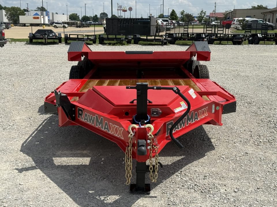 2026 RawMaxx G3X TILT 102X24 W/14 PLY TIRES AND RHINO LINED FENDERS 21K GVWR Tilt Trailer