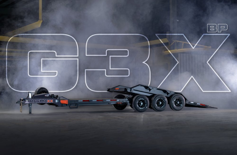 2026 RawMaxx G3X 102X24 / RHINO LINED FENDERS / PARTIAL TILT / 14PLY TIRES / 21K GVWR Equipment Trai