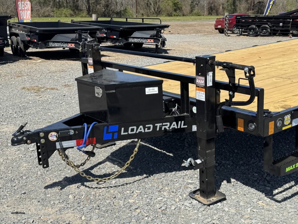 2026 Load Trail 102X24 DK Deckover Trailer W/ PULL OUT RAMPS, 10 PLY TIRES, TOOL BOX, AND MAX STEPS