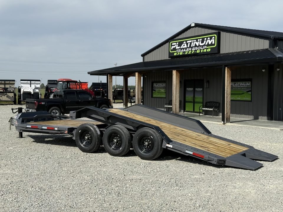 2026 RawMaxx G3X TILT 102X24 W/14 PLY TIRES AND RHINO LINED FENDERS 21K GVWR Tilt Trailer
