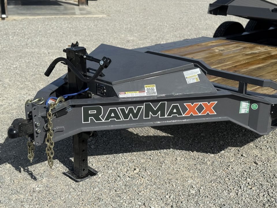 2026 RawMaxx G3X TILT 102X24 W/14 PLY TIRES AND RHINO LINED FENDERS 21K GVWR Tilt Trailer