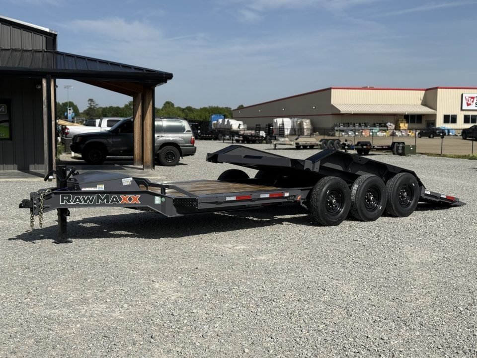 2027 RawMaxx G3X TILT 102X24 W/14 PLY TIRES AND RHINO LINED FENDERS 21K GVWR Tilt Trailer