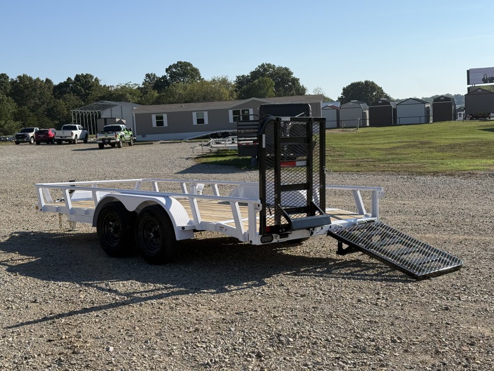 2027 83X16 UTX RAWMAXX / HD SPLIT GATE / 16" OC / 4 D-RINGS / BRAKE AXLES / 10K GVWR /