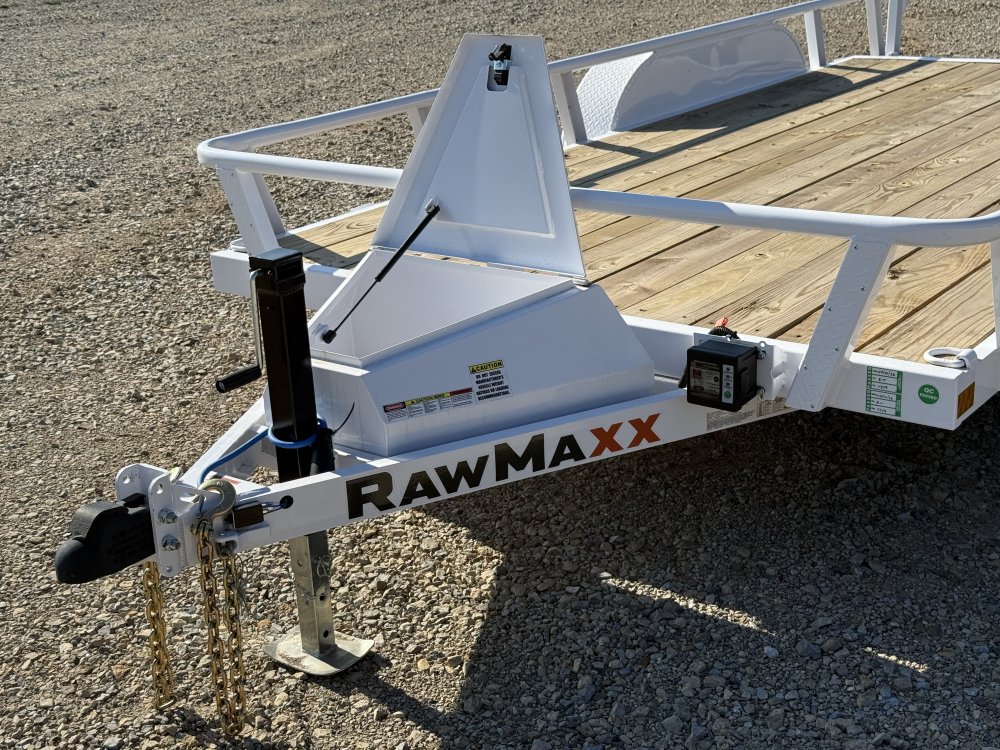 2027 83X16 UTX RAWMAXX / HD SPLIT GATE / 16" OC / 4 D-RINGS / BRAKE AXLES / 10K GVWR /