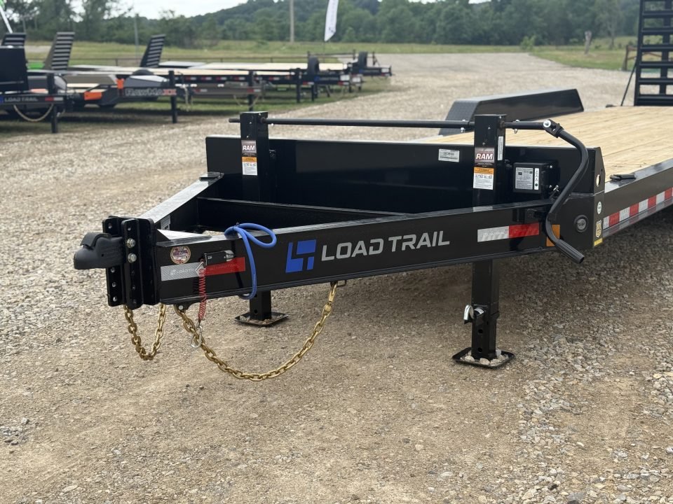 2026 Load Trail CB 83X24 Equipment Trailer / I-BEAM FRAME / 2' DOVE TAIL / FOLD UP RAMPS / D-RINGS /
