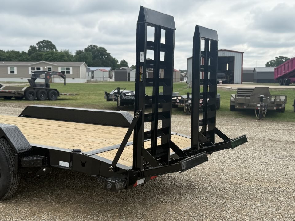 2026 Load Trail CB 83X24 Equipment Trailer / I-BEAM FRAME / 2' DOVE TAIL / FOLD UP RAMPS / D-RINGS /
