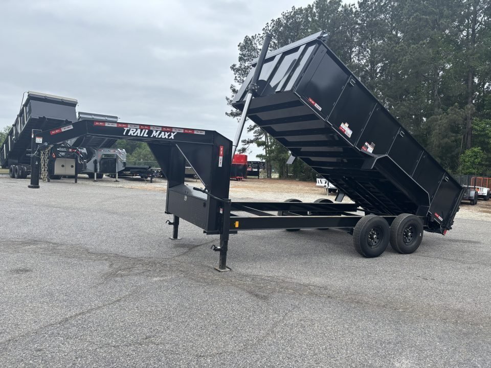 2026 Trail Maxx 83x16X3 TELESCOPIC CYLINDER 14K GVWR GOOSENECK HIGH SIDE Dump Trailer