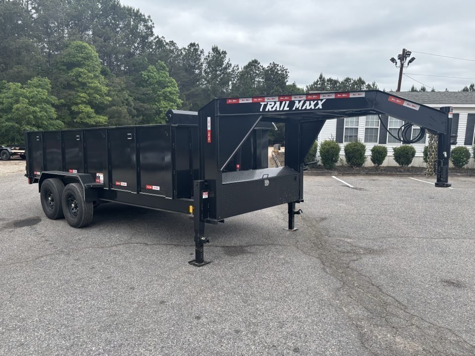 2026 Trail Maxx 83x16X3 TELESCOPIC CYLINDER 14K GVWR GOOSENECK HIGH SIDE Dump Trailer