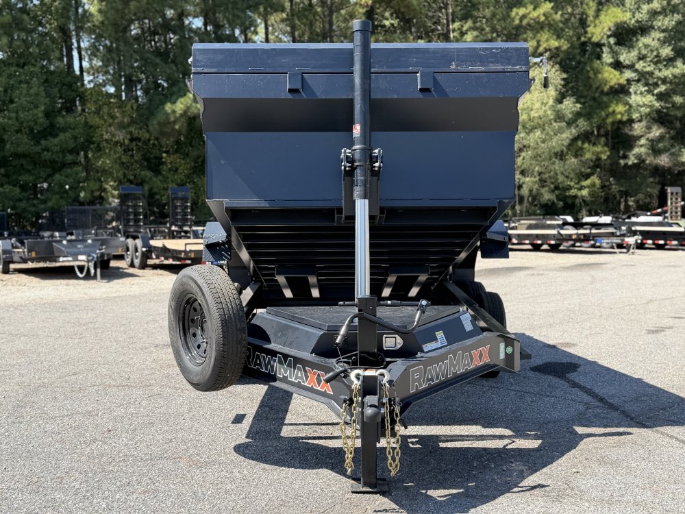 2027 RawMaxx 83X14X32 GDX KNIGHT TELESCOPIC W/SPARE 14K GVWR Dump Trailer