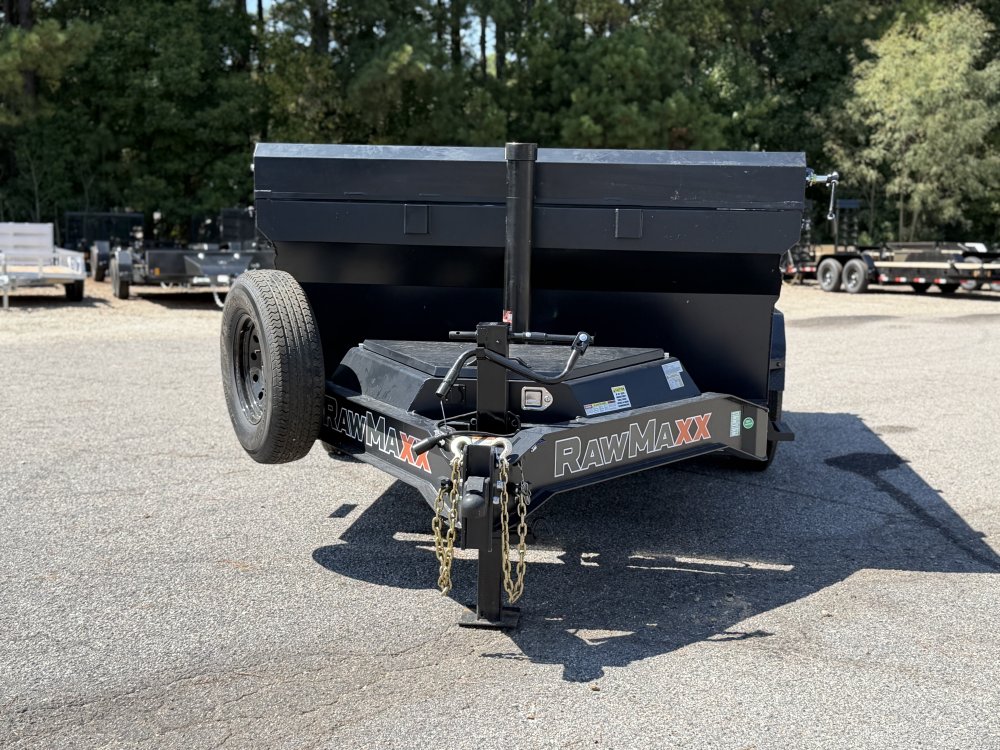 2027 RawMaxx 83X14X32 GDX KNIGHT TELESCOPIC W/SPARE 14K GVWR Dump Trailer