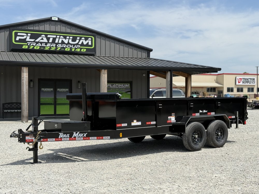 2026 Trail Maxx 83X16X2 TELESCOPIC DUMP W/REAR STABILIZER JACKS 14K GVWR Dump Trailer