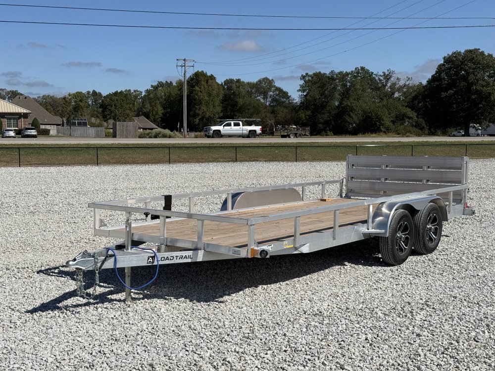 2027 Load Trail UA 83X18 TA / ALUMINUM FRAME/ 55" BI-FOLD TAILGATE / 2 BRAKE AXLES / ALUMINUM WHEELS