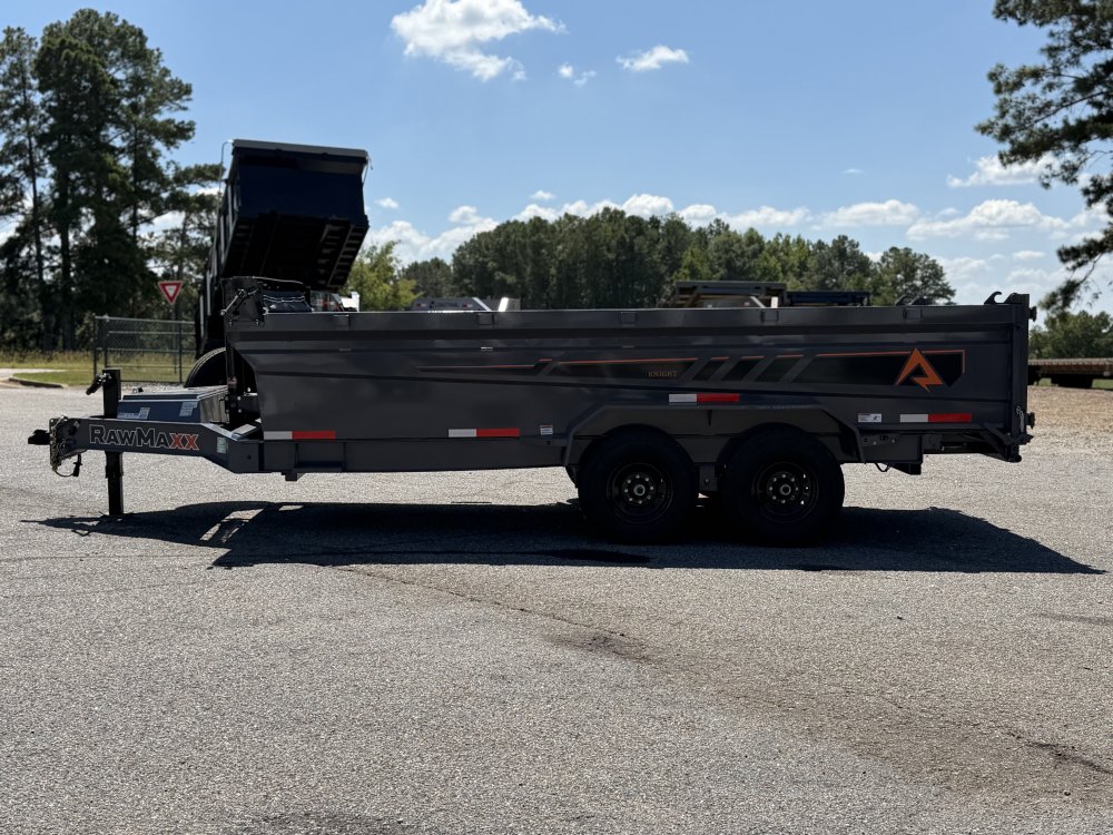 2027 RawMaxx GDX KNIGHT 83X16 HIGH SIDE TELESCOPIC CYLINDER 14K GVWR Dump Trailer